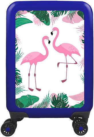 meinTrolley Hartschalen-Trolley »Flamingo im Dschu...