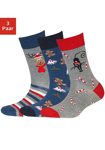 H.I.S Socken (3-Paar) su Weihnachts-Design